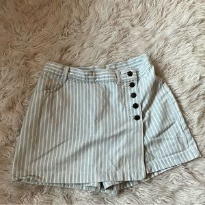 Vintage Denim Skorts Shorts skirt, railroad stripe. Super cute 90s, 2000’s